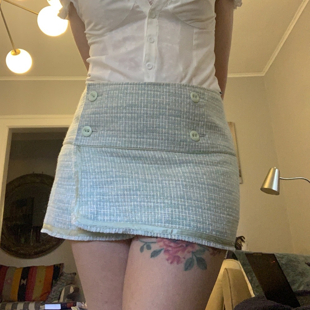 vintage abercrombie wool mini skirt size 6